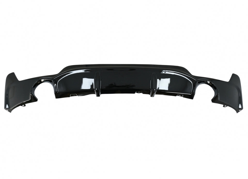 Diffusore Paraurti Posteriore BMW F32 F33 F36 (2013-) Coupe Cabrio Serie 4 M Performance Design Singola Uscita Nero Lucido