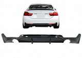Diffusore Paraurti Posteriore BMW F32 F33 F36 (2013-) Coupe Cabrio Serie 4 M Performance Design Singola Uscita Nero Lucido