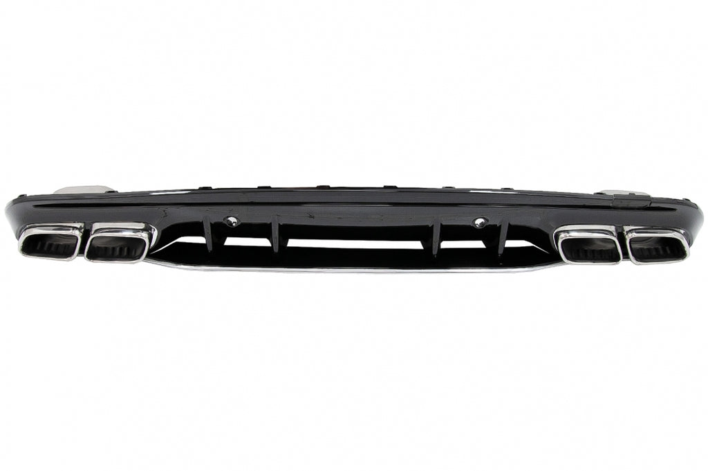 Diffusore Paraurti Posteriore MERCEDES Classe C W205 S205 (2014-2020) C63S Design Silver Tips Only per AMG Sport Line