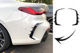 Pinne Laterali Paraurti Posteriore BMW Serie 4 G22 Coupe (2020+) M Tech Nero Lucido