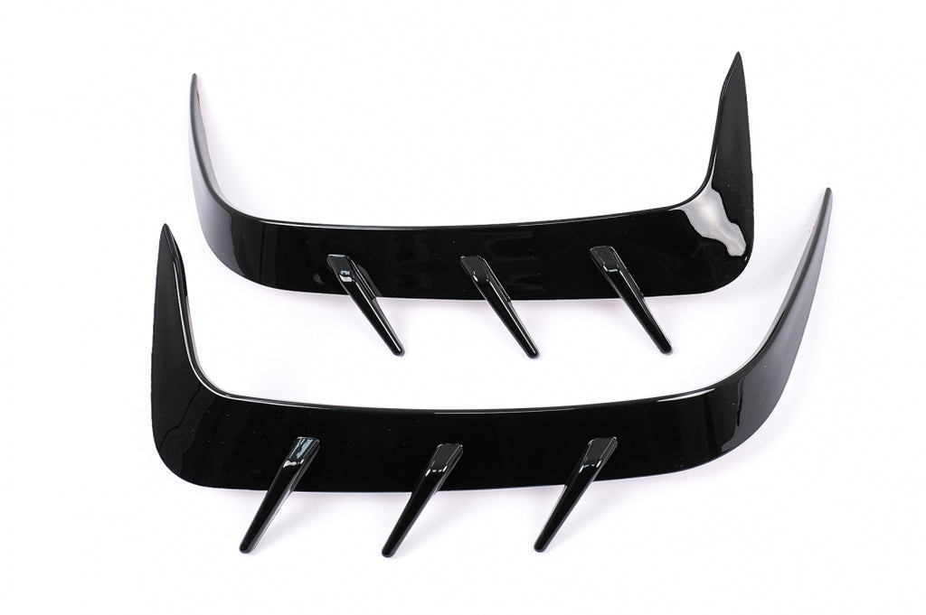 Pinne Laterali Paraurti Posteriore BMW Serie 4 G22 Coupe (2020+) M Tech Nero Lucido
