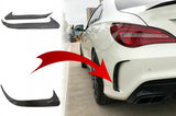 Paraurti Posteriore Flaps Side Fins Flips MERCEDES CLA W117 (2014-2018) Carbon Edition