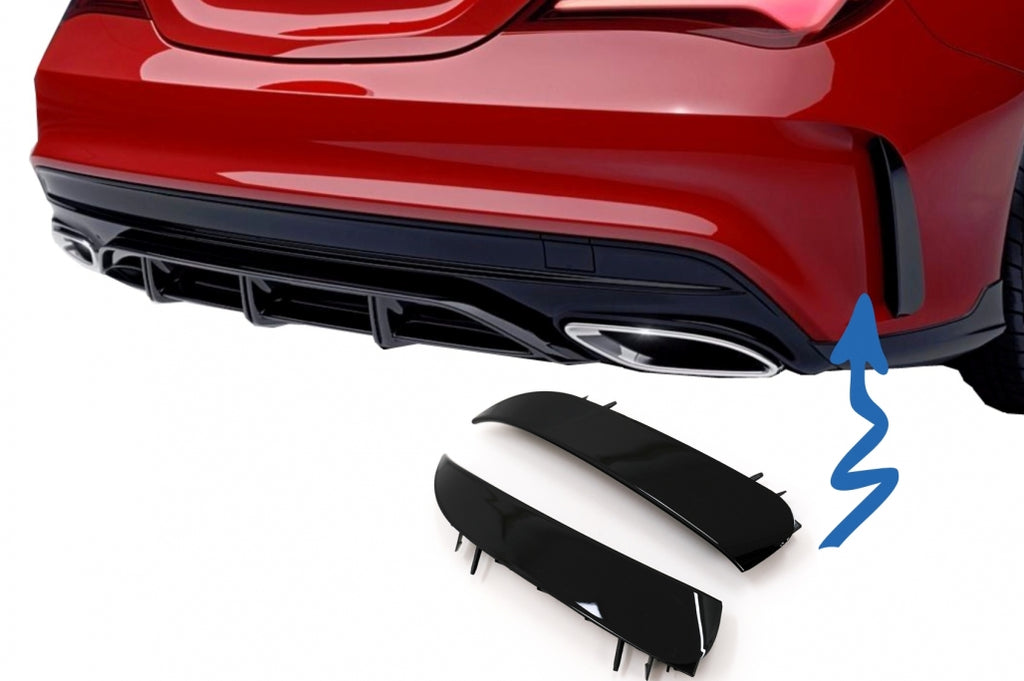 Paraurti Posteriore Splitters Fins Side Vent Flaps Flics Mercedes CLA W117 C117 X117 (2013-2018) CLA45 Design