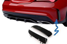 Carica l&#39;immagine nel visualizzatore di Gallery, Paraurti Posteriore Splitters Fins Side Vent Flaps Flics Mercedes CLA W117 C117 X117 (2013-2018) CLA45 Design