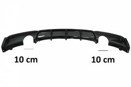Diffusore Paraurti Posteriore Doppia uscita per singolo scarico BMW Serie 3 F30 F31 (2011-2019) M Performance Design Pellicola Carbonio Coating