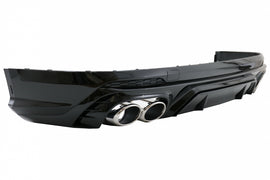 Diffusore Paraurti Posteriore Doppia Uscita Audi Q5 SUV FY S-Line (2018-2020) con con finalini di scarico Silver