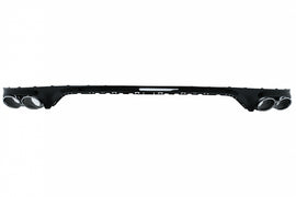 Diffusore Paraurti Posteriore Doppia Uscita Audi Q8 S-Line (2018-) Silver Tips