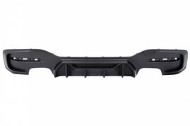 Diffusore Paraurti Posteriore Doppia Uscita BMW Serie 1 F20 F21 LCI (2015-06.2019) Nero Opaco