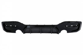 Diffusore Paraurti Posteriore Singola Uscita BMW Serie 1 F20 F21 LCI (2015-06.2019) Middle Insertion Carbon Look