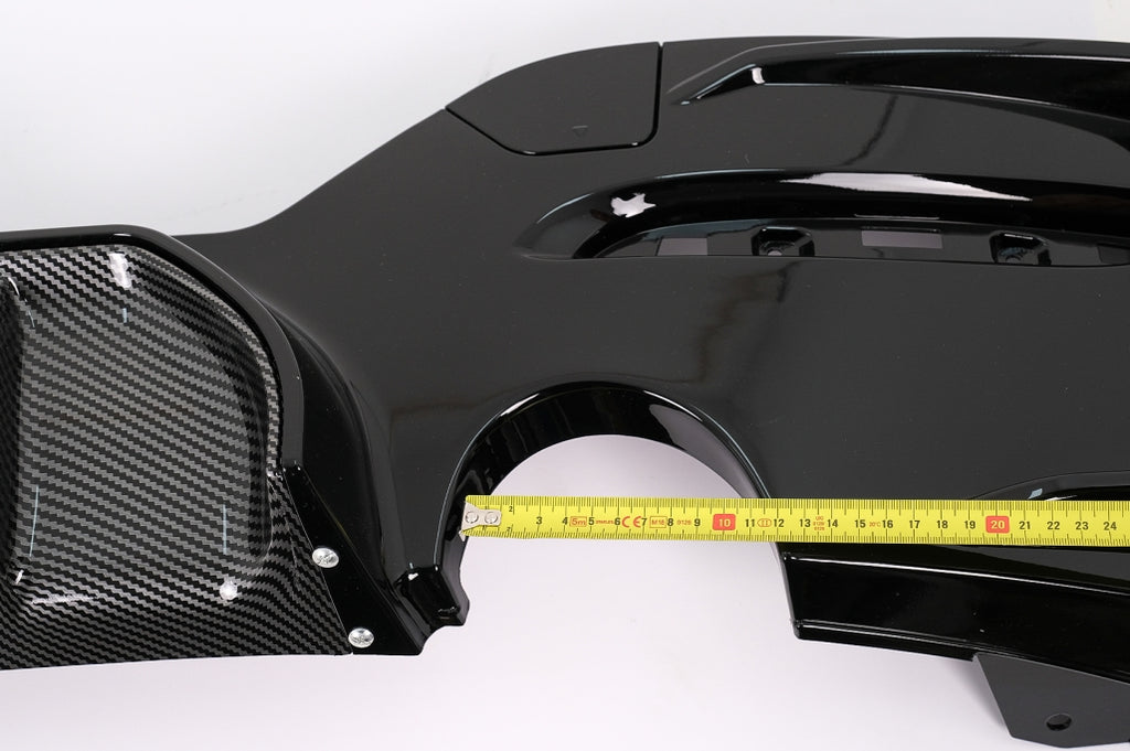 Diffusore Paraurti Posteriore Singola Uscita BMW Serie 1 F20 F21 LCI (2015-06.2019) Middle Insertion Carbon Look