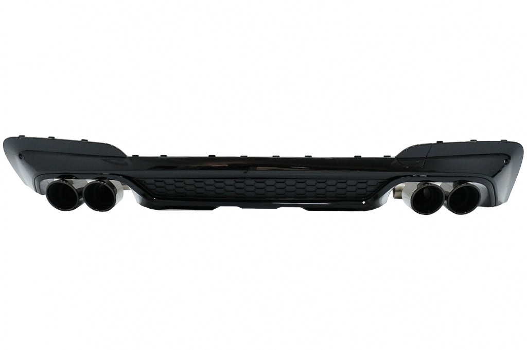 Diffusore Paraurti Posteriore Doppia Uscita con Finalini di scarico BMW X3 G01 (2018-2020) M Design Nero Lucido