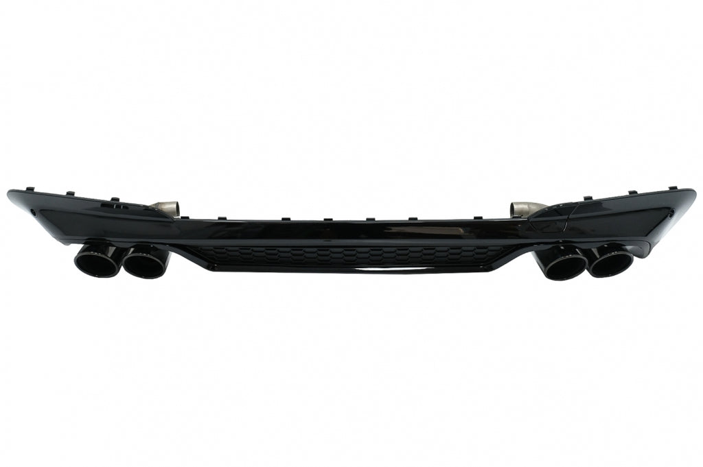 Diffusore Paraurti Posteriore Doppia Uscita con Finalini di scarico BMW X3 G01 (2018-2020) M Design Nero Lucido