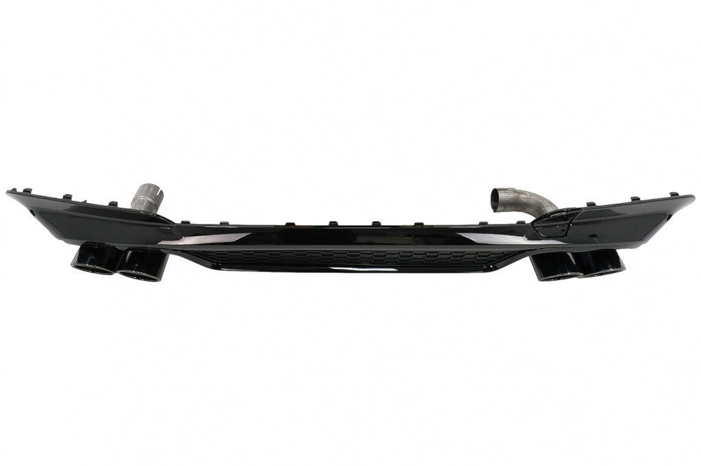 Diffusore Paraurti Posteriore Doppia Uscita con Finalini di scarico BMW X3 G01 (2018-2020) M Design Nero Lucido