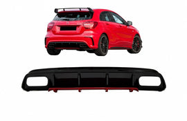 Diffusore Paraurti Posteriore Mercedes W176 Classe A (2012-2018) A45 Facelift Design Red Edition