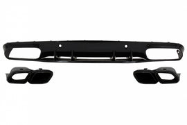 Diffusore Paraurti Posteriore Mercedes Classe C C205 A205 Coupe Cabriolet (2014-2019) Facelift C63S Design All Nero