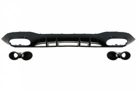 Diffusore Paraurti Posteriore Mercedes Classe A W177 Hatchback (2018+) Nero Con finalini di scarico