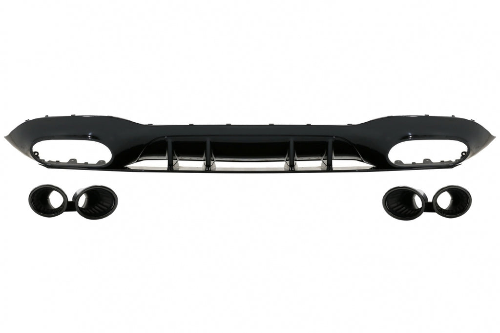 Diffusore Paraurti Posteriore Mercedes Classe A V177 Sedan (2018+) Nero Exhaust