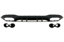 Carica l&#39;immagine nel visualizzatore di Gallery, Diffusore Paraurti Posteriore Mercedes Classe A V177 Sedan (2018+) Nero Exhaust