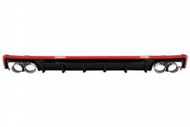 Diffusore Paraurti Posteriore con Finalini di scarico Audi A6 C8 4K Avant Sedan (2018+) Red S6 Design