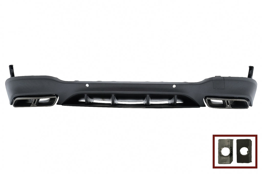 Diffusore Posteriore con finalini di scarico Mercedes GLC X253 SUV (2015-07.2019) Pacchetto Notte Design