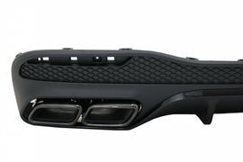 Diffusore Posteriore con finalini di scarico Mercedes GLE W166 SUV Sport Line (2015-2018) Pacchetto Notte