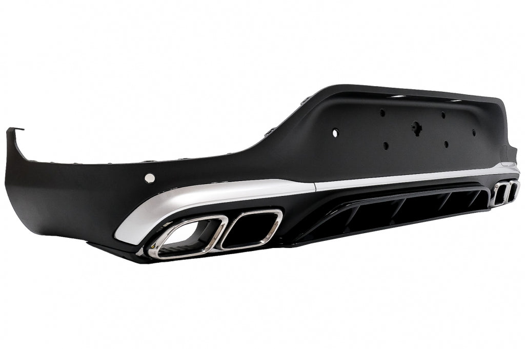Diffusore Posteriore con Finalini di Scarico Silver Mercedes GLC Coupe Facelift C253 (2020-) GLC63 Design