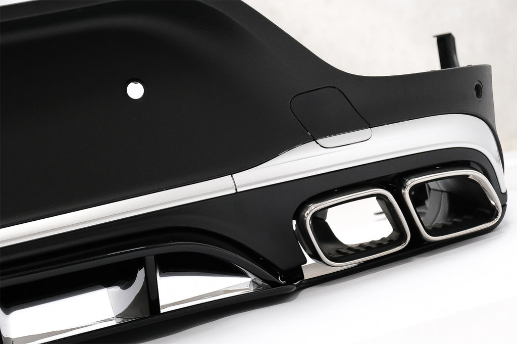 Diffusore Posteriore con Finalini di Scarico Silver Mercedes GLC Coupe Facelift C253 (2020-) GLC63 Design