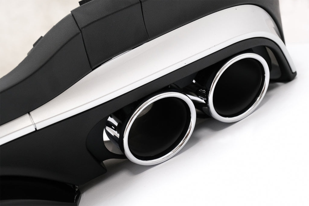 Diffusore Posteriore con con finalini di scarico Silver Mercedes GLC SUV X253 Facelift (2020-) GLC43 Design