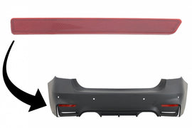 Riflettori rossi BMW Serie 3 F30 (2011-2019) solo EVO Design Paraurti Posteriore lato sinistro