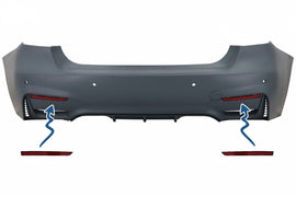 Riflettori rossi BMW Serie 3 F30 (2011-2019) solo M3 Sport Design Paraurti Posteriore