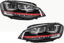 Load image into Gallery viewer, Fari Anteriori Guida a Destra 3D LED DRL VW Golf MK7 VII (2012-2017) RED R20 GTI Look LED Flowing Luce di svolta sequenziale dinamica