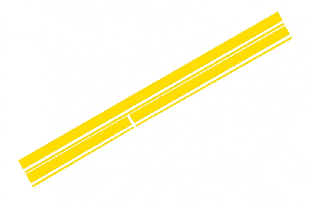 Set Sticker Matte Yellow Upper Bonnet Roof & Tailgate MERCEDES CLA W117 C117 X117 (2013-2016) Classe A W176 (2012-2018)