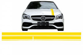 Set Sticker Matte Yellow Upper Bonnet Roof & Tailgate MERCEDES CLA W117 C117 X117 (2013-2016) Classe A W176 (2012-2018)