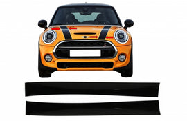 Set Sticker Vinyl Bianco nero Hood Upper Bonnet MINI R50 R52 R53 R56 R57 Clubman R55 (2001-2017) Premium Quality