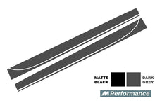 Carica l&#39;immagine nel visualizzatore di Gallery, Adesivi laterali in vinile Dark Grey BMW Serie 3 F30 F31 (2011 +) M-Performance Design