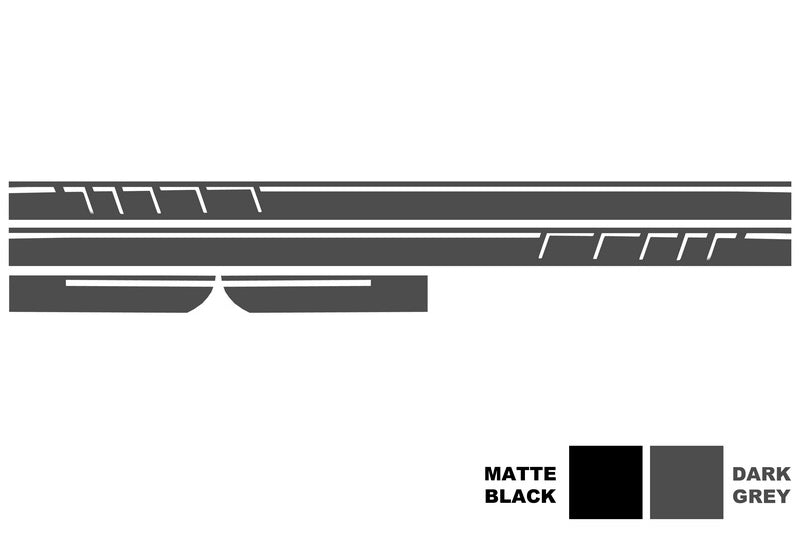 Adesivi laterali in vinile Dark Grey Mercedes CLA W117 C117 X117 (2013-2016) Classe A W176 (2012 +) 45 Design Edition 1