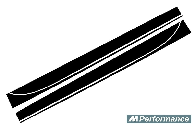 Adesivi laterali in vinile Nero Opaco BMW Serie 3 F30 F31 (2011 +) M-Performance Design