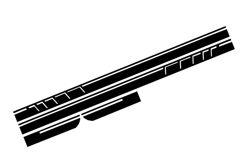 Adesivi laterali in vinile Nero Opaco Mercedes CLA W117 C117 X117 (2013-2016) Classe A W176 (2012 +)