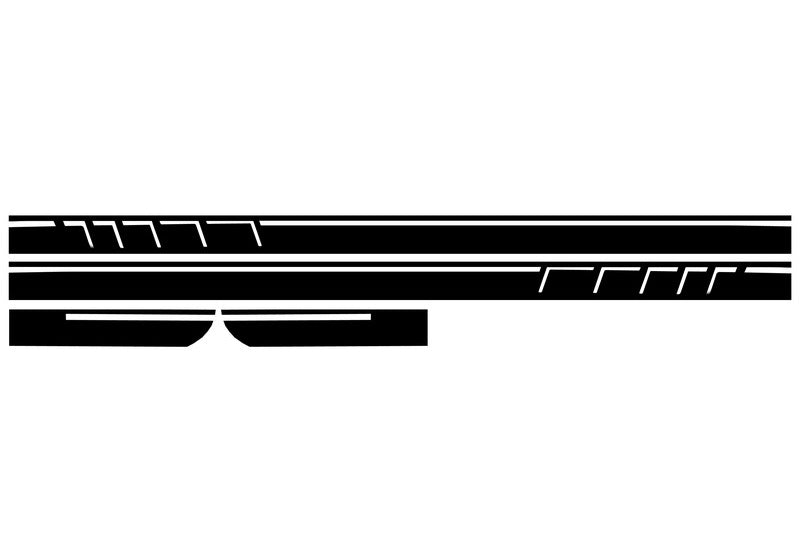 Adesivi laterali in vinile Nero Opaco Mercedes CLA W117 C117 X117 (2013-2016) Classe A W176 (2012 +)