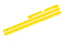 Carica l&#39;immagine nel visualizzatore di Gallery, Adesivi laterali in vinile Matte Yellow Mercedes CLA W117 C117 X117 (2013-2016) Classe A W176 (2012 +) 45 Design Edition 1