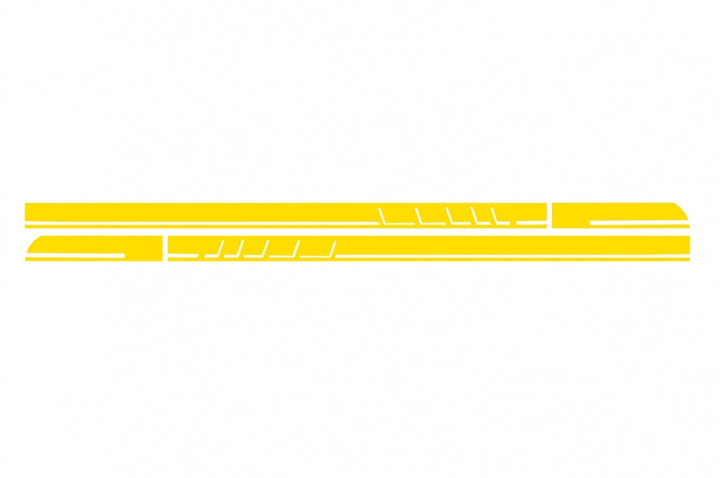Adesivi laterali in vinile Matte Yellow Mercedes CLA W117 C117 X117 (2013-2016) Classe A W176 (2012 +) 45 Design Edition 1