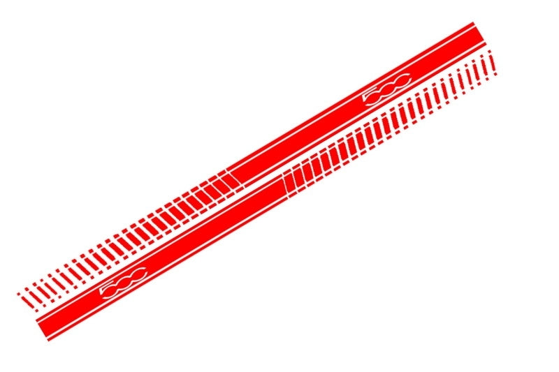 Adesivi laterali in vinile Red FIAT 500 (2007+)