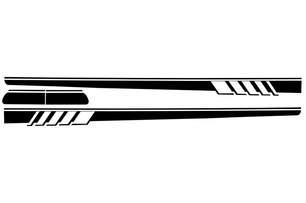 Adesivi laterali in vinile Mercedes Classe C C205 Coupe A205 Cabriolet (2014 +) C63 Design Nero