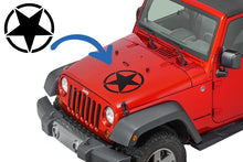 Carica l&#39;immagine nel visualizzatore di Gallery, Sticker Star Universal Jeep Wrangler JK Truck or Other Cars nero