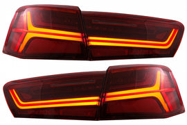 Fanali Posteriori Full LED Audi A6 4G C7 Limousine (2011-2014) Red Clear Facelift Design con Luci di svolta dinamiche sequenziali