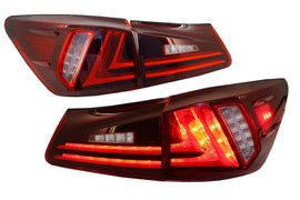 Fanali Posteriori Full LED Lexus IS XE20 (2006-2012) Light Bar Facelift New XE30 Red Clear