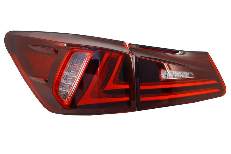 Fanali Posteriori Full LED Lexus IS XE20 (2006-2012) Light Bar Facelift New XE30 Red Clear