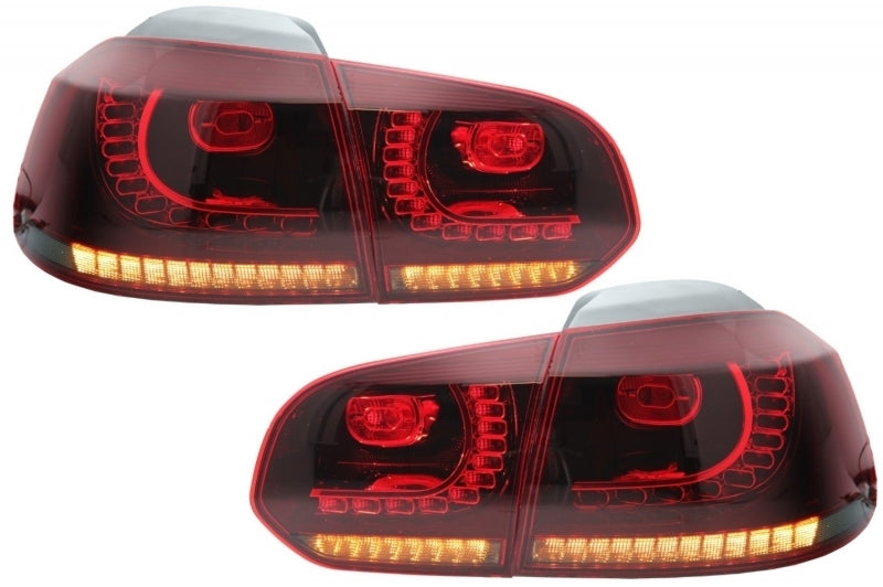 Fanali Posteriori Full LED VW Golf 6 VI (2008-2013) R20 Design Red Smoke Turning Light Static