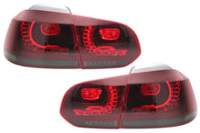 Carica l&#39;immagine nel visualizzatore di Gallery, Fanali Posteriori Full LED VW Golf MK6 VI (2008-2013) R20 Design Red Cherry con Luci di svolta dinamiche sequenziali (Guida a Sinistra e Guida a Destra)