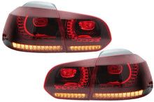 Carica l&#39;immagine nel visualizzatore di Gallery, Fanali Posteriori Full LED VW Golf MK6 VI (2008-2013) R20 Design Red Cherry con Luci di svolta dinamiche sequenziali (Guida a Sinistra e Guida a Destra)